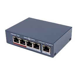 Комутатор мережевий POE GreenVision GV-017-AI-4 1P