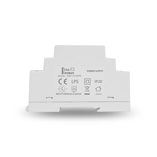 Блок живлення Full Energy BGP-151UDIN 15 В/1 А для кріплення на DIN рейку