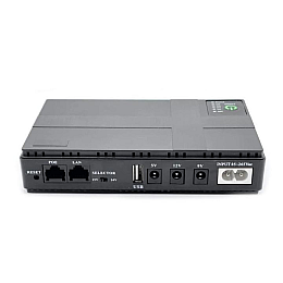 Бесперебійник UPS для WI-Fi роутера No Brand 10400 mah 5 9 12V Чорний (2317590052)