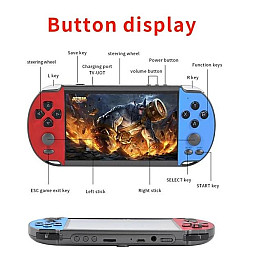 Портативная игровая приставка X7 Plus 5.1" Red Blue (2104618328)