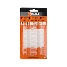 Кабельные клипсы Polax самоклеящаяся 40х15 мм 16 шт. (37-175)