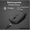 Компьютерная беспроводная аккумуляторная мышка Wangyou 2.4 ГГц Черный