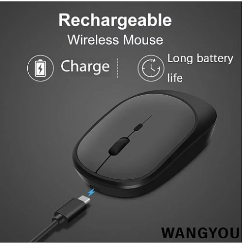 Компьютерная беспроводная аккумуляторная мышка Wangyou 2.4 ГГц Черный