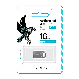 Флеш память USB Wibrand 16 GB Hawk USB 2.0 Silver (36694_3608911)