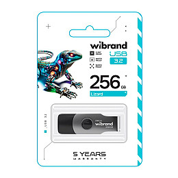 Флеш память USB Wibrand 256 GB Lizard Gen1 USB 3.2 Black (36733_3608955)