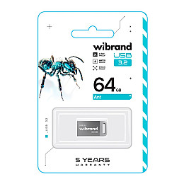 Флеш память USB Wibrand 64 GB Ant Gen1 USB 3.2 Silver (36717_3608939)