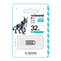 Флеш память USB Wibrand 32 GB Lynx USB 2.0 Silver (36706_3608925)