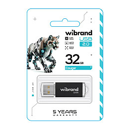 Флеш память USB Wibrand 32 GB Cougar USB 2.0 Black (36710_3608930)