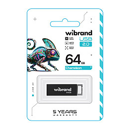 Флеш память USB Wibrand 64 GB Chameleon USB 2.0 Black (36712_3608934)