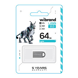 Флеш память USB Wibrand 64 GB Lynx USB 2.0 Silver (36715_3608937)