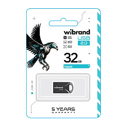 Флеш память USB Wibrand 32 GB Hawk USB 2.0 Black (36709_3608928)