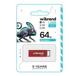 Флеш память USB Wibrand 64 GB Chameleon USB 2.0 Red (36712_3609505)