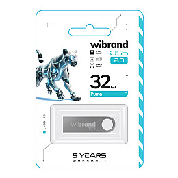 Флеш память USB Wibrand 32 GB Puma USB 2.0 Silver (36908_3609503)