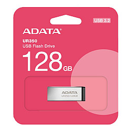 Флеш память USB A-Data UR350 128 GB USB 3.2 Silver-Black (36917_3609520)