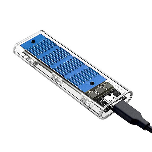 Внешний карман с радиатором XON MemoryCase для M.2 NVMe PCIe USB 3.1 Type-C Transparent (XSC5C13NV1PT 2155)
