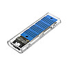 Внешний карман с радиатором XON MemoryCase для M.2 NVMe PCIe USB 3.1 Type-C Transparent (XSC5C13NV1PT 2155)