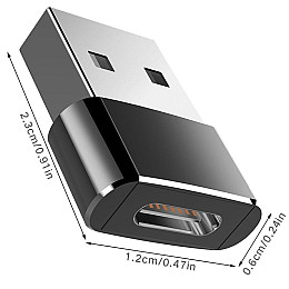 Переходники для смартфона Addap UC2A-01 USB-C Female на USB-A Male 2 шт