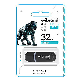 Флеш память USB Wibrand 32 GB Panther USB 2.0 Black (36906_3609501)