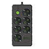 Удлинитель No Brand F17 USB 4 м 6 розеток чорний