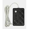Удлинитель No Brand USB Power Socket 8204 3USB 2 м Чорний 021264