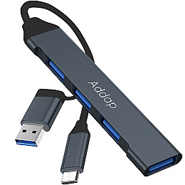 Внешний концентратор Addap UH-05D 83×22×8 мм Gray 1198