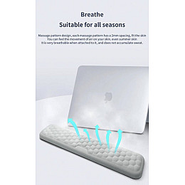 Коврик для клавиатуры Joy 440х80х20 мм Белый hub_fx71kr