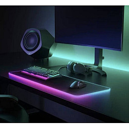 Коврик для мыши компьютера с rgb подсветкой Choice 300х800 мм Черный
