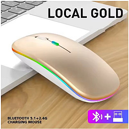 Мышка бесшумная Macarone компьютерная перезаряжаемая Bluetooth USB Разноцветный (SH0000317)