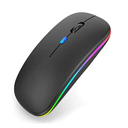 Мишка комп'ютерна Macarone безшумна перезаряджається Bluetooth USB Чорний (SH0000319)