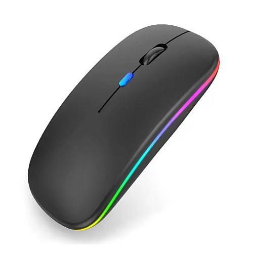 Мишка комп'ютерна Macarone безшумна перезаряджається Bluetooth USB Чорний (SH0000319)