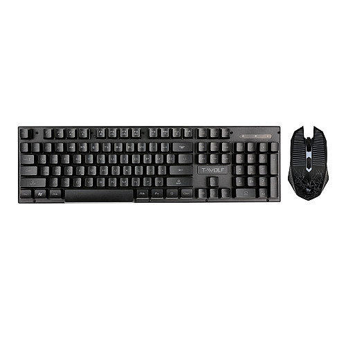 Ігровий комплект провідний T-Wolf TF-400 Gaming Combo Kit 4в1 USB 2.0 RGB Black (35859_3605430)