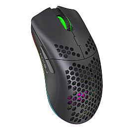 Мишка бездротова HYSJ Т66 з акумулятором та підсвіткою 2,4G Black