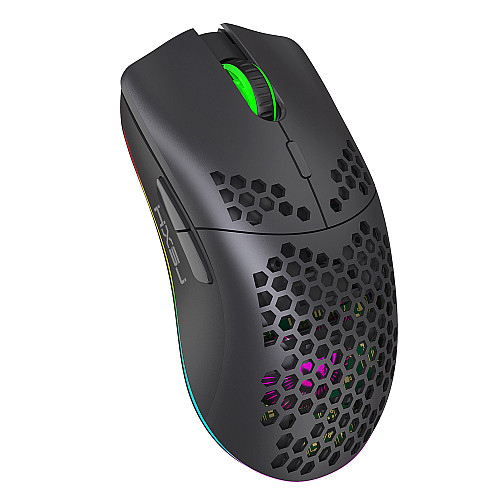 Мышь беспроводная HYSJ Т66 с аккумулятором и подсветкой 2,4G Black