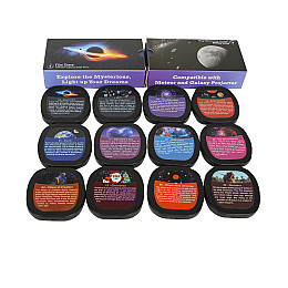 Проектор-нічник Lesko SKE-TKQ01 Динамічний проектор метеорів і галактик Білий 12в1 12851-84252