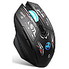 Мышь беспроводная HYSJ Т38 с аккумулятором и подсветкой 2,4G Bluetooth Black