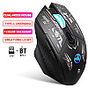 Мышь беспроводная HYSJ Т38 с аккумулятором и подсветкой 2,4G Bluetooth Black