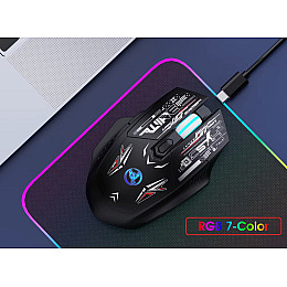 Мышь беспроводная HYSJ Т38 с аккумулятором и подсветкой 2,4G Bluetooth Black