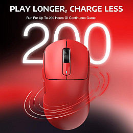 Мышка игровая беспроводная Attack Shark X3 PixArt PAW3395 26000DPI Red