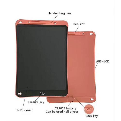 Графический планшет для рисования Writing Tablet 22 х 32,7 см 15 Red (Н050953)