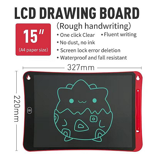 Графический планшет для рисования Writing Tablet 22 х 32,7 см 15 Red (Н050953)