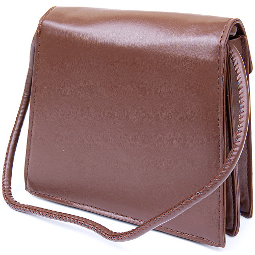 Сумка угловидная Vintage sale_14933 17,5х15,5х6 см Коричневый