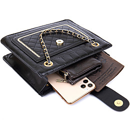 Сумка с тиснением Vintage sale_14943 22,2х18х6,2 см Черный