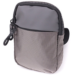 Слинг-сумка для подорожей Vintage 22869 11х15,5х2,5 см Сірий
