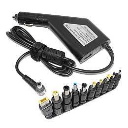 Зарядка для ноутбука Power 19V 4,74A DC 90W+USB и 10 переходников в прикуриватель автомобиля (CAR90WDC)