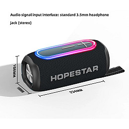 Портативная колонка с подсветкой Hopestar P60 Bluetooth 3000 мАч 20 Вт Черный (2104618553)