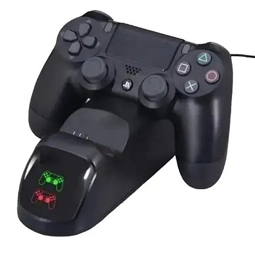 Комплект джойстиків та зарядний пристрій OPT-TOP для пристроїв PS4 V2 Чорний (2104618557)