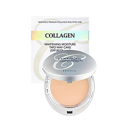 Пудра для обличчя з коллагеном Enough Collagen 3 In 1 Two Way Cake SPF30+ PA++++ 13 г + змінний блок 13 г (8809480652103)