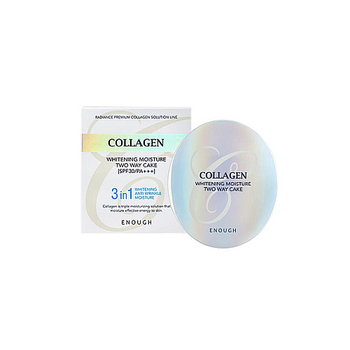 Пудра для обличчя з коллагеном Enough Collagen 3 In 1 Two Way Cake SPF30+ PA++++ 13 г + змінний блок 13 г (8809480652103)