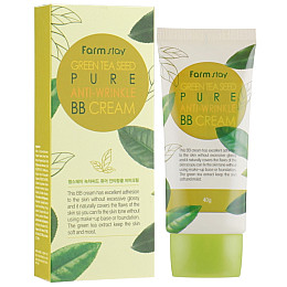 Матуючий ВВ крем для обличчя омолоджуючий Farmstay Green Tea Seed Pure Anti-Wrinkle BB Cream 40 г (8809317286365)