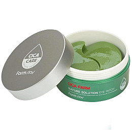 Гидрогелевые патчи под глаза с центеллой азиатской Farmstay Cica Farm Nature Solution Eye Patch 60 шт (8809460461145)
